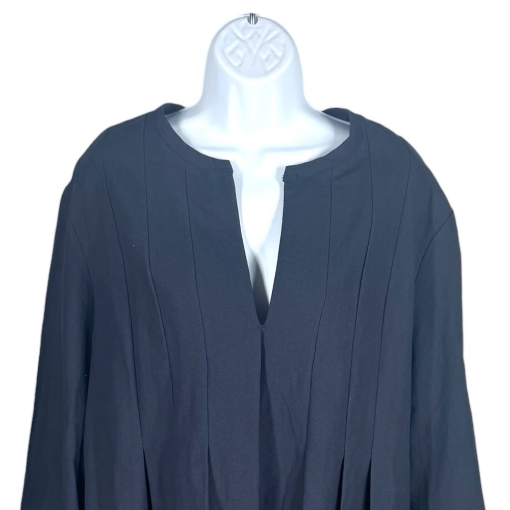Tuckernuck Luella Dress Navy Pleated A Line Mini XXXL NWT Long Sleeves - Picture 7 of 13